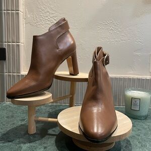 Max Mara Brown Leather Ankle Boots
